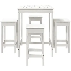 vidaXL Gartenbar-Set 5-tlg. Weiß