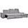 Sarb-Bijou Ecksofa New York 2 Sitzer links Recamiere rechts Bett Bettkasten Webstoff Anthrazit Grau Federkernpolsterung - Grau