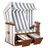 deVries Strandkorb Profi Nordsee Sylt PVC white Des. 989