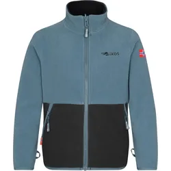 Kinder Fleecejacke STORFJORD Stahlblau/Schwarz Gr. 86 - 13-18 Monate