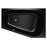 Kaldewei Plaza duo Badewanne 237200010701 180x120/80cm, links, ohne Effekt/Antislip, schwarz