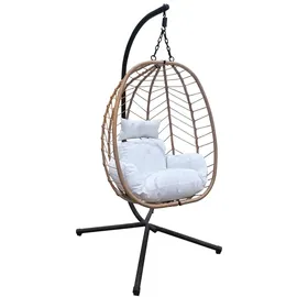 Svita Shelly Hängesessel mit Gestell Hängestuhl Hängesitz Hängekorb Natur