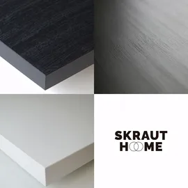 SKRAUT HOME WOHNWAND Elektrokamin, weiß, schwarz, 260/35/186cm
