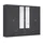 Rauch Kleiderschrank GAMMA 271 x 210 x 54 cm Grau