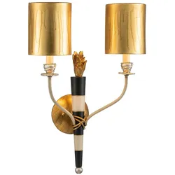 Flambeau Wandleuchte Mardi-Gras gold silber creme