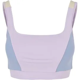 URBAN CLASSICS Color Block Sport-bh Lilac / Viola Blue / Soft Sea Graass S