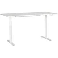 Beliani Schreibtisch Weiß Holz, 180x67x72 cm, Arbeitszimmer, Schreibtische, Bürotische