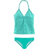 VENICE BEACH Tankini, verstellbare Träger, unifarbene Hose Venice Beach mint-weiß