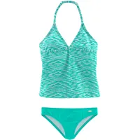 VENICE BEACH Tankini, verstellbare Träger, unifarbene Hose Venice Beach mint-weiß