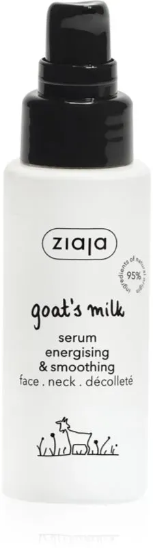 Ziaja Goat's Milk glättendes Serum zur Feuchtigkeitsversorgung und Aufhellung der Haut für Gesicht, Hals und Dekolleté 50 ml