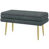 Homcom Truhenbank Grau 79,5 x 37,5 x 43 cm