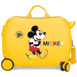 Disney Mickey 3D Kinderkoffer Ocker 50x38x20 cm Starres ABS Seitlicher Kombinationsverschluss 34L 1,8 kg 4 Rollen Handgepäck