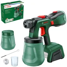 Bosch Akku-Farbsprühsystem AdvancedSpray 18V-500 (für Dispersions-/Latexfarben, Lasuren und Lacke; 3 m2/min; 2x 1200-ml-Becher; 18V-System; ohne Akku)