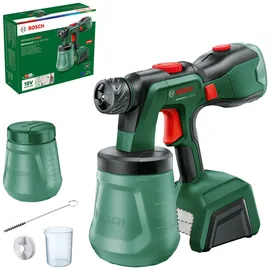 Bosch Akku-Farbsprühsystem AdvancedSpray 18V-500 (für Dispersions-/Latexfarben, Lasuren und Lacke; 3 m2/min; 2x 1200-ml-Becher; 18V-System; ohne Akku)