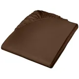 FLEURESSE Colours 009100 Mako-Satin 200 x 200 cm zartbitter