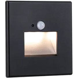 Paulmann 93135 LED-Wandeinbauleuchte LED Wandeinbauleuchte Edge Quadro eckig 80x42mm 1,2W 25lm 230V 2700K Schwarz