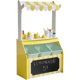Teamson Kids Lemonade-Stand Holzspielset mit Zubehör – Sunny Citrus