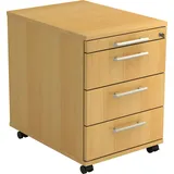 Hammerbacher Rollcontainer buche 4 Auszüge 42,8 x 58,0 x 59,0 cm