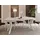WFL GROUP Runder Esstisch 100 x 77 x 100 cm beige