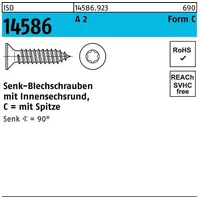Industrial Quality Supplies ISO 14586 Form CE Senkkopf-Blechschraube VG