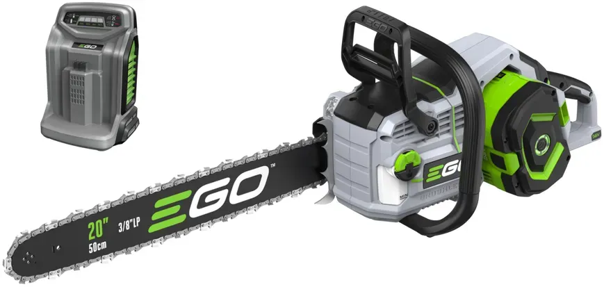 EGO Power CS2005E Akku-Kettensäge 50cm Schwertlänge & Geschw. 25 m/s | inkl. 6,0 Ah Akku & Schnellladegerät