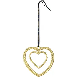 Karen Blixen Christbaumschmuck 12 cm Herz aus Kugeln goldfarben