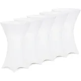DEUBA Stehtischhusse Weiß Ø 80-85 cm 5er Set