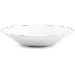 BONBISTRO Teller tief 23xH4cm Schwarzer Rand  Basic White - 6 Stück