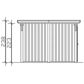 SKANHOLZ Carport Emsland 3,54 x 8,46 m grau mit Abstellraum