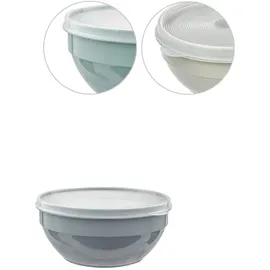 Centi Schüssel mit Deckel 0,5L – 3er Set farbig sortiert Sand Dunkelgrau Pastellgrün
