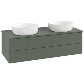 Villeroy & Boch Waschtisch-Unterschrank 2 Auszüge 120 x 36 x 50 cm Leaf Green Matt Lacquer