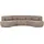 Woood Sofa Batavier 6-Sitzer robuster Melange-Stoff, modern halbrund, hellbraun, inkl. Kissen