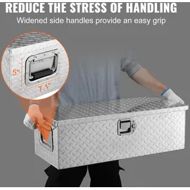 Vevor 762 x 330 x 244 mm Werkzeugkasten für Lkw-Ladefläche, Abschließbar 64 L Truckbox Werkzeugbox Aufbewahrungs-Werkzeugkasten, 30 kg Tragfähigkeit Werkzeugkiste Organizer für Wohnmobil, PKW usw.