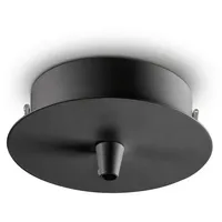 Ideal Lux Baldachin rund, Ø: 10cm, 1-fach Schwarz