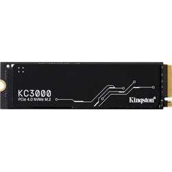 Kingston KC3000 PCIe 4.0 NVMe M.2 interne SSD (4096 GB) 7000 MB/S Lesegeschwindigkeit, 7000 MB/S Schreibgeschwindigkeit schwarz