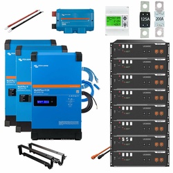 HUSATECH PowerSet 3 Phasig mit Victron MultiPlus II 48/5000/70-50 GX und 28,4 kWh Pylontech US3000C Speicher