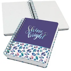 SIGEL Notizbuch mit Spirale Jolie® ca. DIN A5 punktraster, lila/weiß Hardcover 240 Seiten