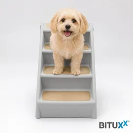 ANIMEL Hundetreppe 4-stufig Schwarz