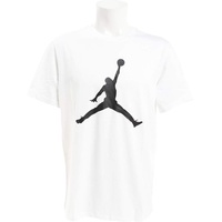 Jordan Nike Herren Jumpman T Shirt, Weiß / Schwarz, M