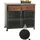 MCW Werkstattwagen MCW-N28, Rollwagen, Rollen 2 Schubladen, 3D-Struktur Metall Holz 90x100x40cm schwarz, braun