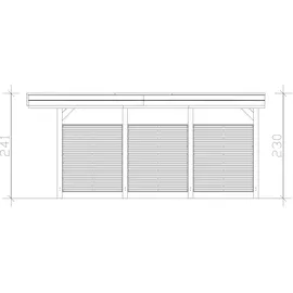 SKANHOLZ Friesland Hybrid Set 11 3,14 x 5,55 m anthrazit inkl. Rück- und Seitenwände