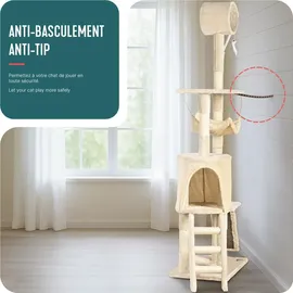 VOUNOT Kratzbaum 155 cm beige