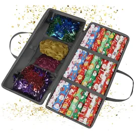 Relaxdays Geschenkpapier Aufbewahrung Grau