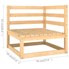 vidaXL Garten-Lounge-Set 4-tlg. grau