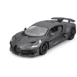 Bburago 18-11101 - Modellauto - Bugatti Divo Carbon (grau, Maßstab 1:18) Sonderedition