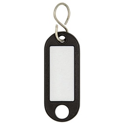 Wedo 10er-Pack Schlüsselanhänger mit S-Haken schwarz, 52x21 cm