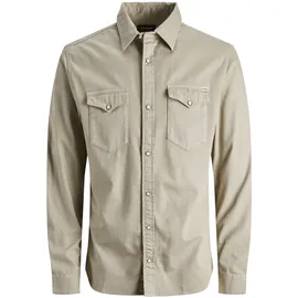 JACK & JONES Sheridan Langarmhemd Crockery / Slim Fit 2XL