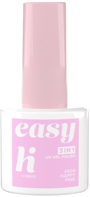 Hi Hybrid Easy 3 in 1 UV Gel Polish Nagellack 5 ml #604 hi hybrid EASY 3in1 Happy Pink