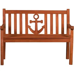 Gartenbank Ankerplatz ca. 120x89x60 cm Teak massiv