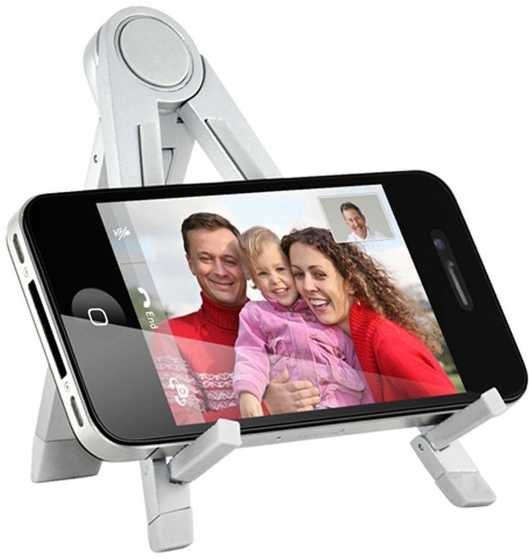 Bolwins N17C Bolwins Tablet Ständer Standhalter Halter Klappbar passend für GalaxyTab HTC Flyer Smartphone Handy-Halterung silberfarben